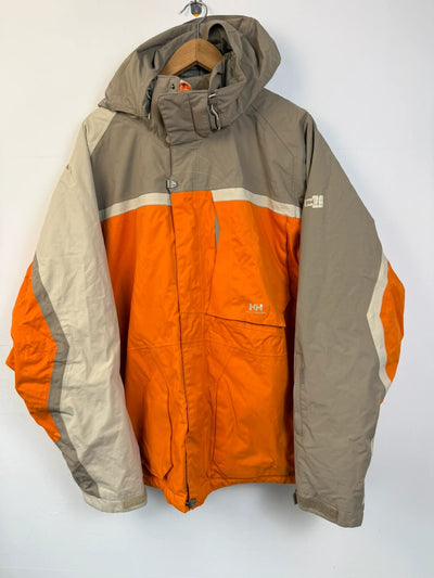 Helly Hansen HellyTech Ski Jacket Waterproof Orange Grey Mens • 2XL / XXL