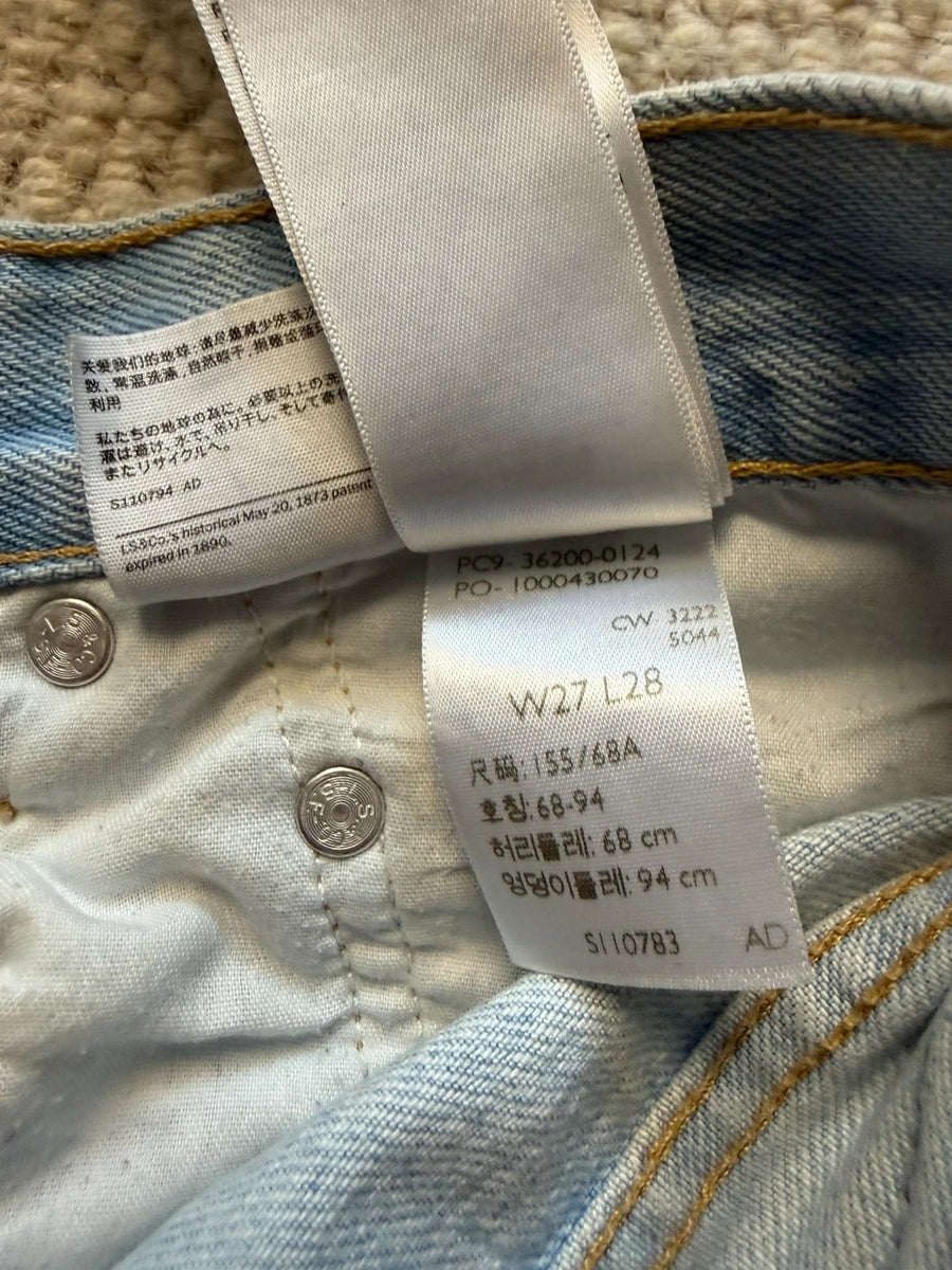Levis 501 high rise straight womens jeans blue • w27 l28 uk8