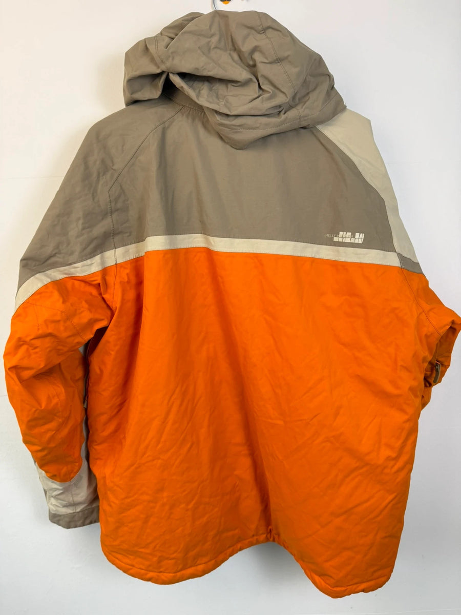 Helly Hansen HellyTech Ski Jacket Waterproof Orange Grey Mens • 2XL / XXL