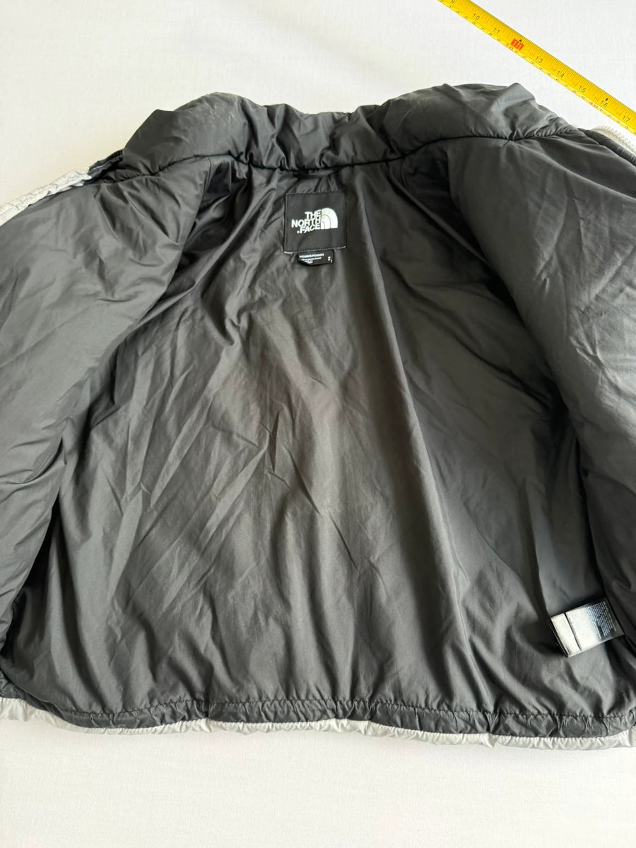 The North Face Saikuru Cropped Puffer Jacket Grey Tie Dye Womens • Medium / M