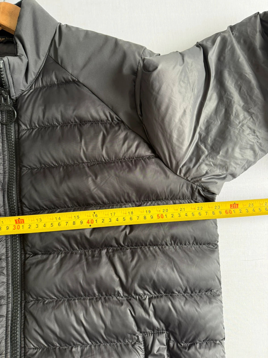 Barbour Brocken Quilted Jacket Grey Black Mens • Medium / M