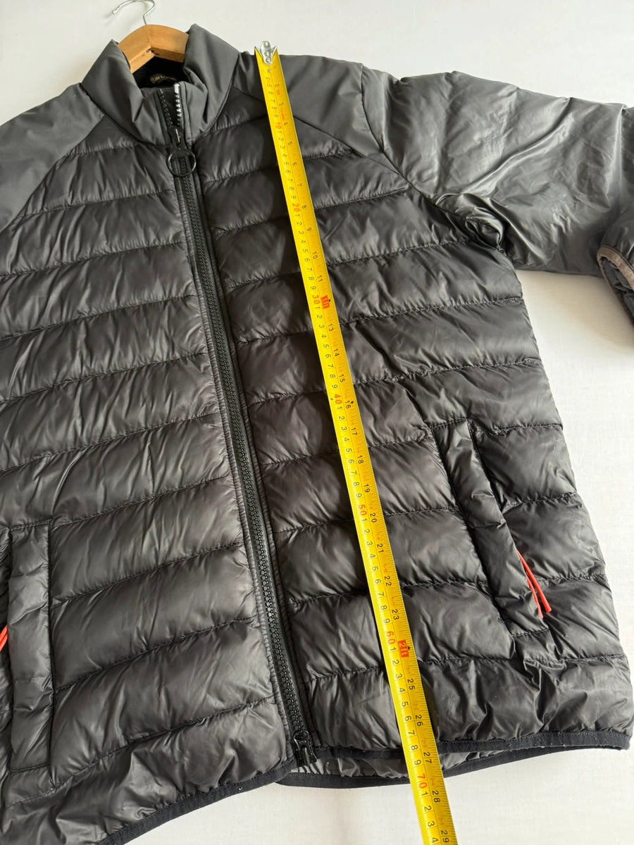 Barbour Brocken Quilted Jacket Grey Black Mens • Medium / M
