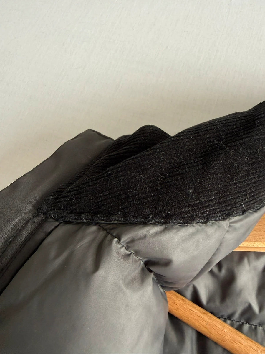 Barbour Brocken Quilted Jacket Grey Black Mens • Medium / M