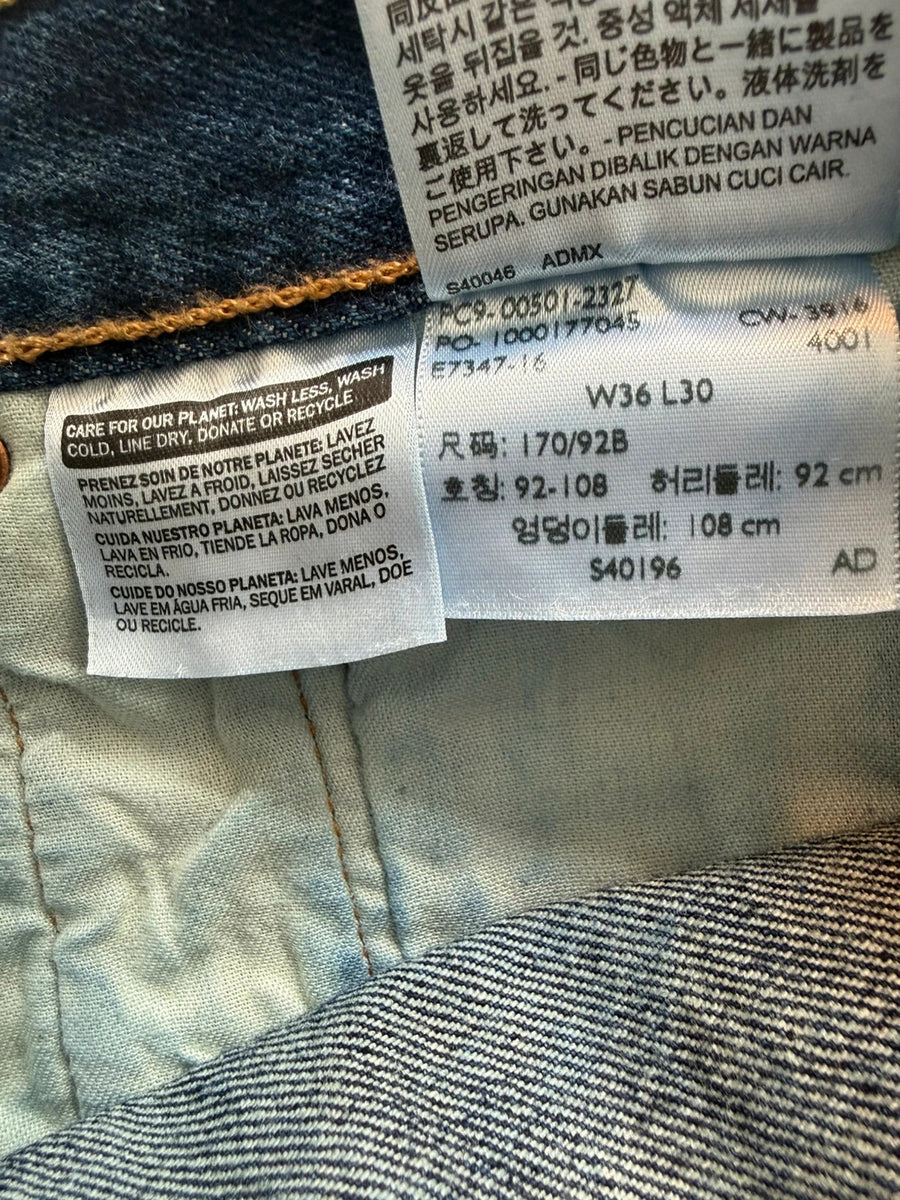 Levi's 501 Original Straight Jeans Dark Blue Mens • W36 L30