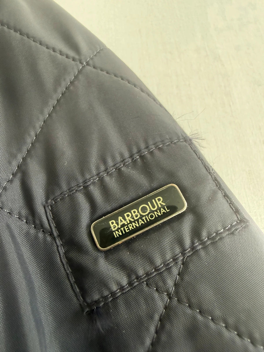 Barbour International Ariel Polarquilt Jacket Navy Quilted Mens • Medium / M