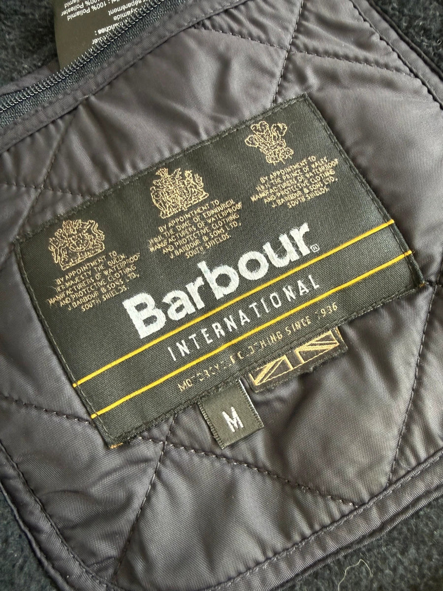 Barbour International Ariel Polarquilt Jacket Navy Quilted Mens • Medium / M