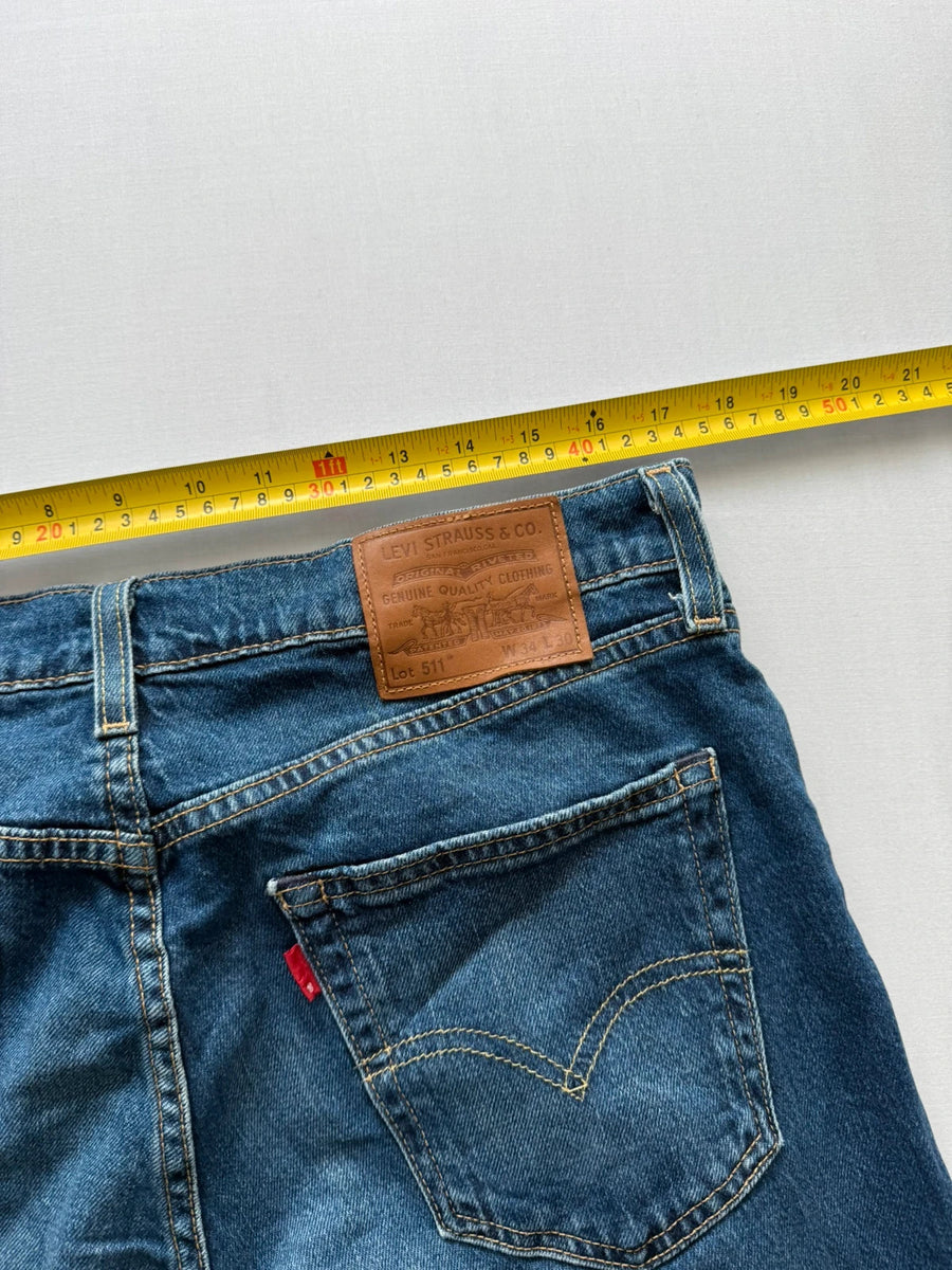 Levi's 511 Slim Premium Jeans Stretch Blue Mens • W34 L30