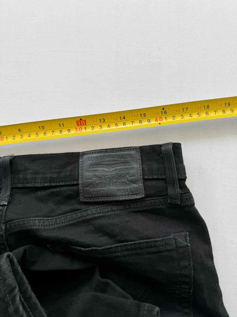 Levi's 511 Slim Premium Jeans Stretch Black Mens • W34 L30