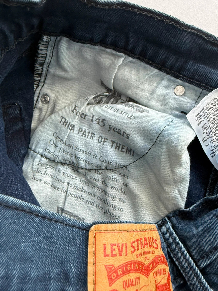 Levi's 512 Tapered Jeans Dark Blue Stretch Mens • W33 L32