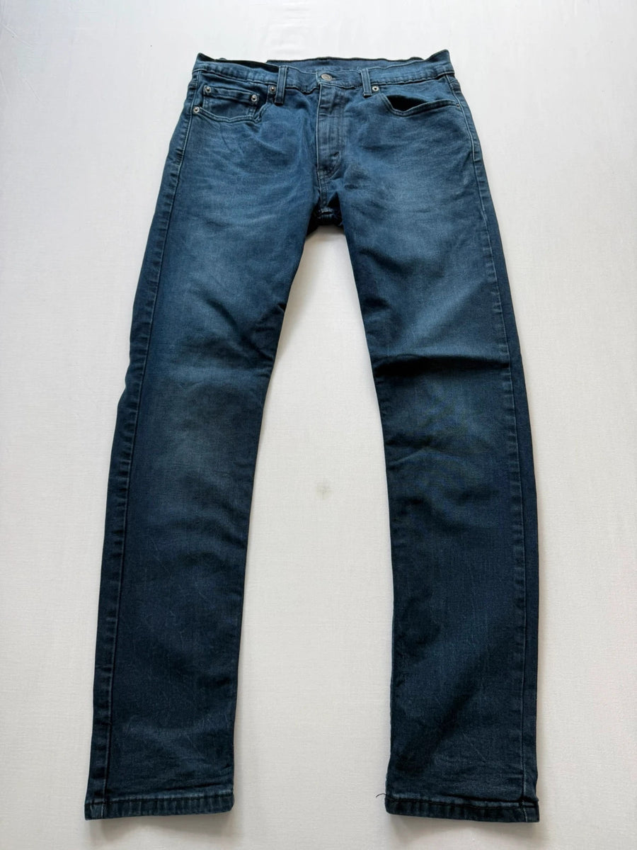 Levi's 512 Tapered Jeans Dark Blue Stretch Mens • W33 L32