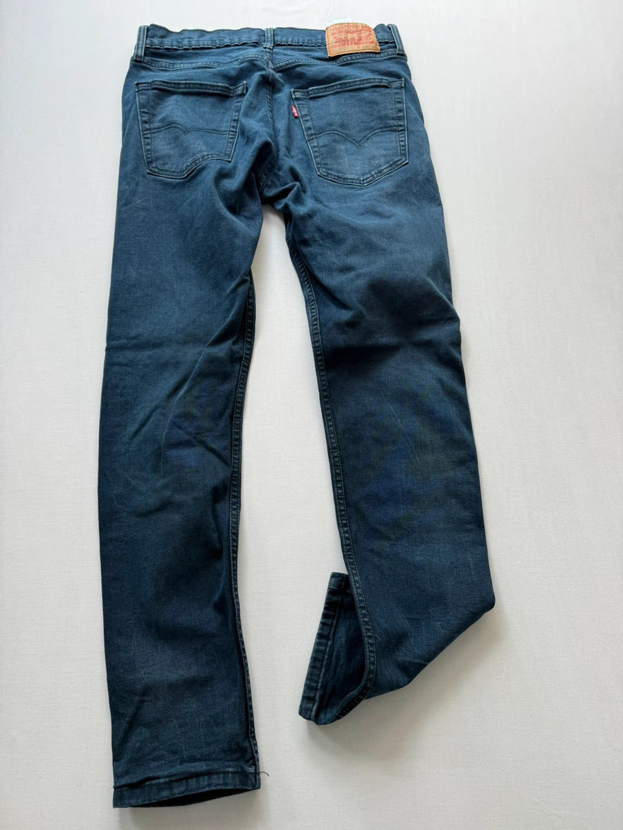 Levi's 512 Tapered Jeans Dark Blue Stretch Mens • W33 L32