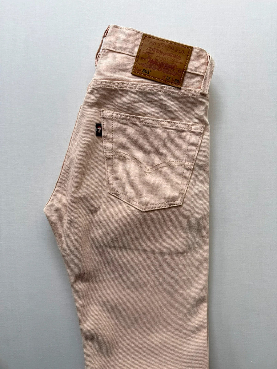 Levi's 501 Straight Jeans Blush Pink Mushroom Tab • W27 L28 / UK8