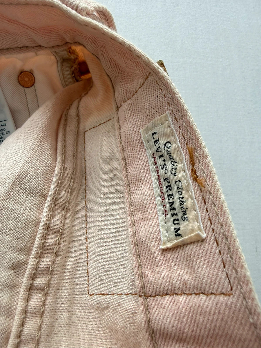 Levi's 501 Straight Jeans Blush Pink Mushroom Tab • W27 L28 / UK8