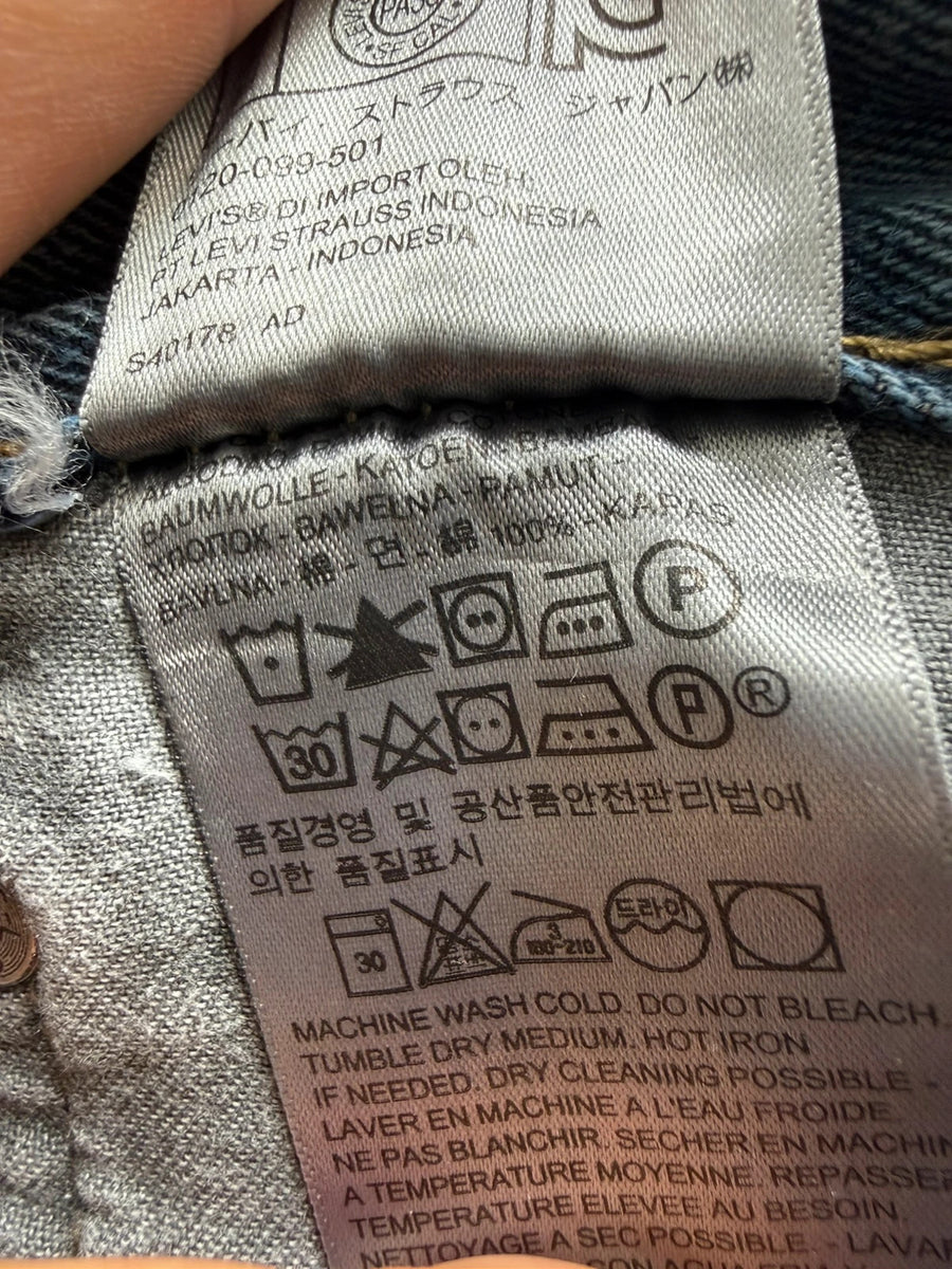 Levi's 511 Slim Jeans 100% Cotton Blue Wash Mens • W32 L30
