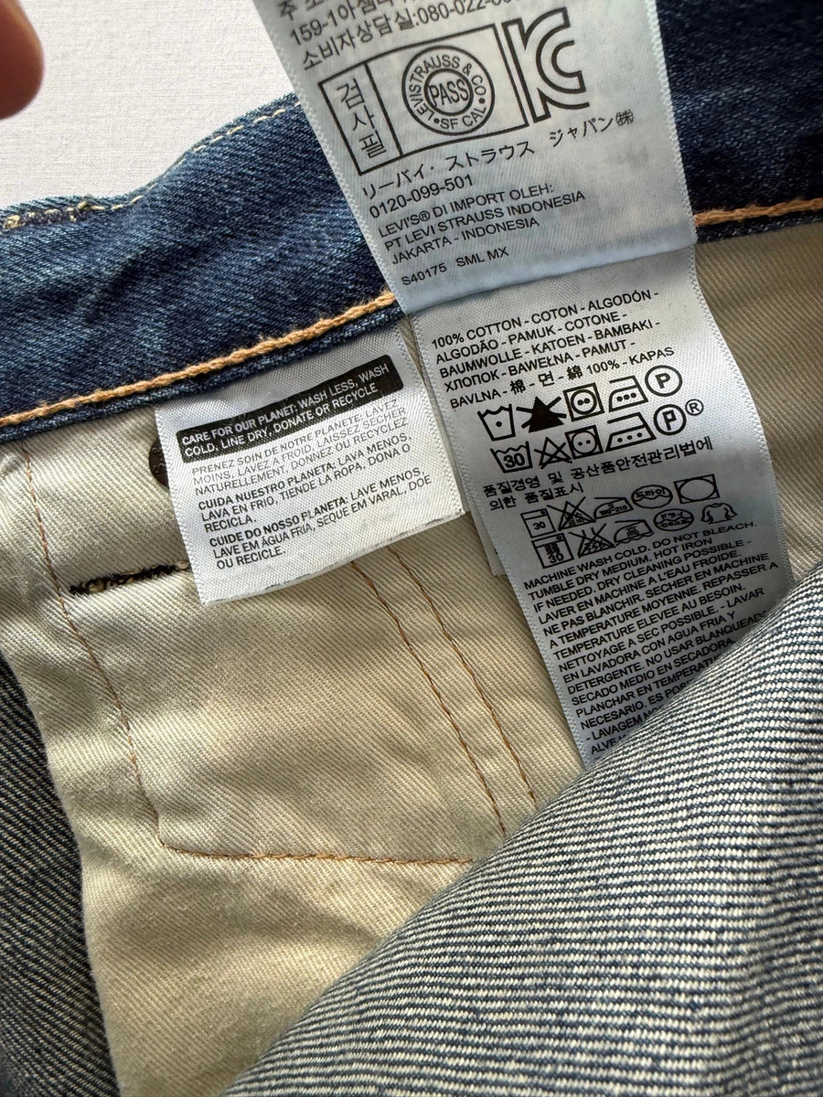 Levi's 504 Straight Jeans Dark Blue Wash Mens • W36 L32