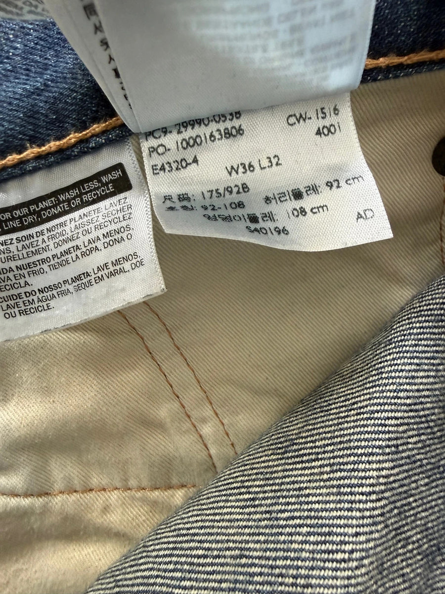 Levi's 504 Straight Jeans Dark Blue Wash Mens • W36 L32