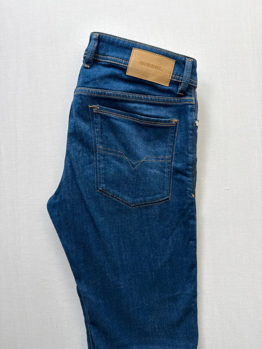 Diesel Sleenker Slim Skinny Stretch Jeans Dark Blue Mens • W31 L32