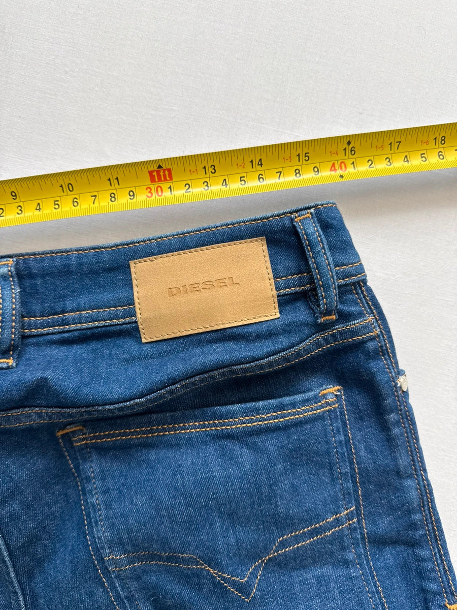Diesel Sleenker Slim Skinny Stretch Jeans Dark Blue Mens • W31 L32