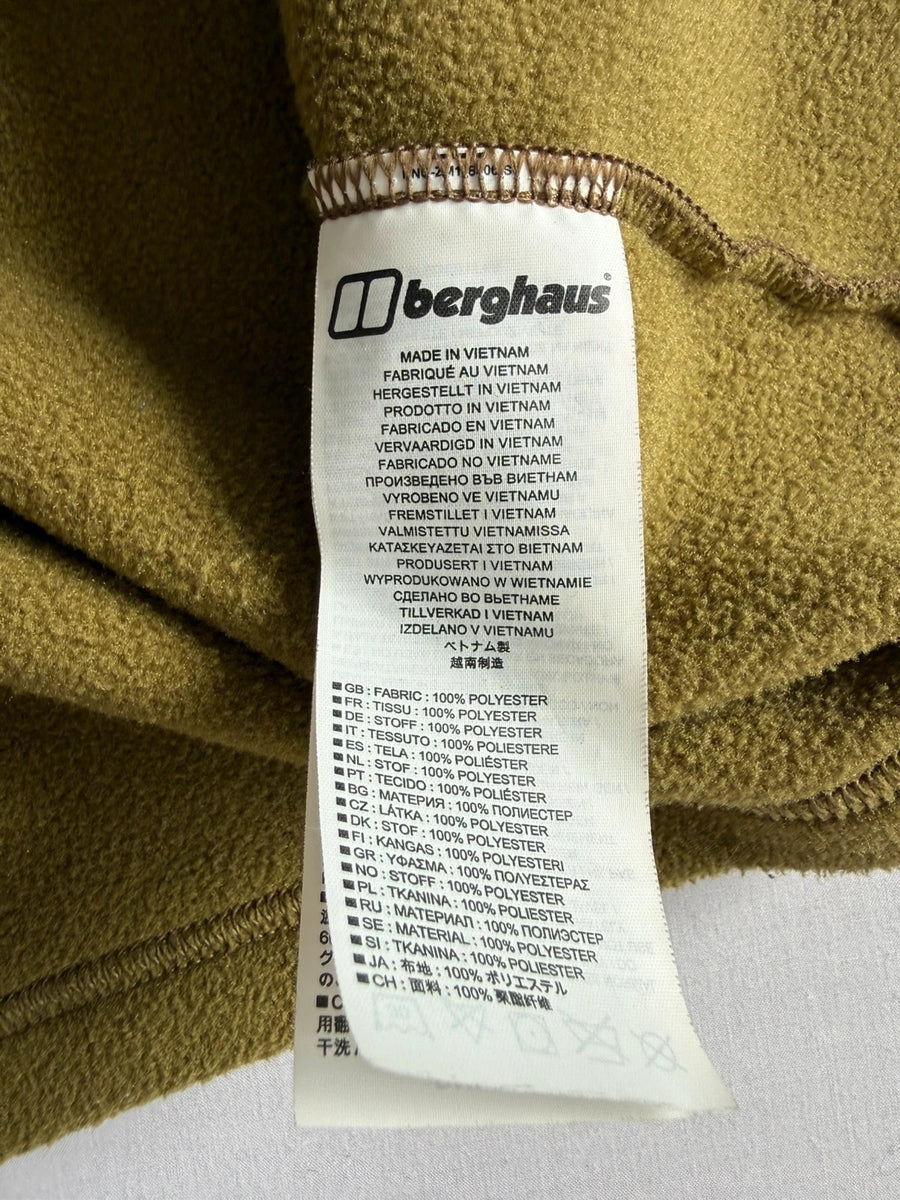 Berghaus Polartec Half Zip Fleece Khaki Green Mens • Medium / M