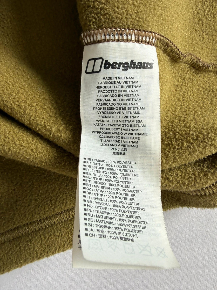 Berghaus Polartec Half Zip Fleece Khaki Green Mens • Medium / M