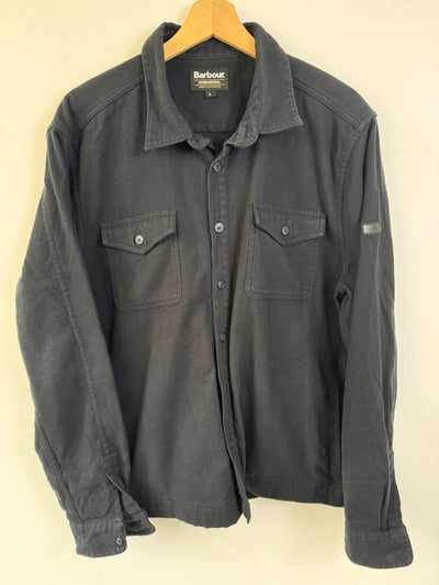 Barbour International Skipton Overshirt Black Mens • Large / L