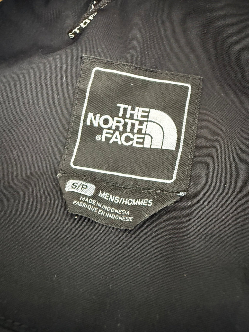 The North Face black parka with detachable faux fur hood and waterproof HyVent technology.