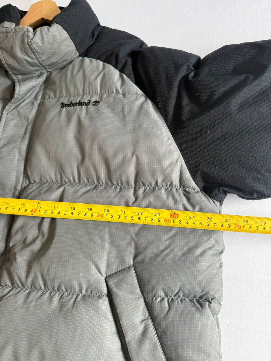 Timberland Weathergear 00s Down Puffer Black Grey Mens • Extra Large / XL
