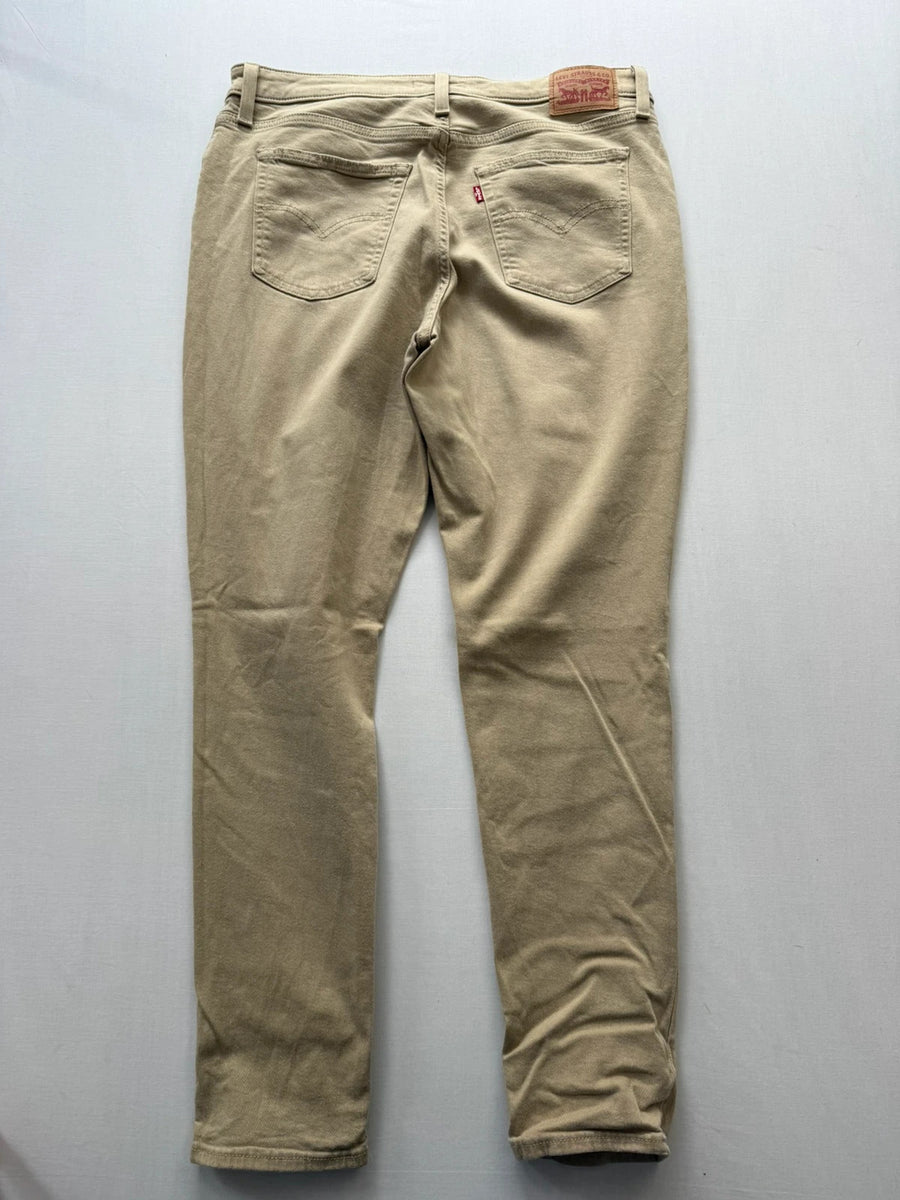 Levi's 721 High Rise Skinny Jeans Beige Womens • W33 L30 / UK14