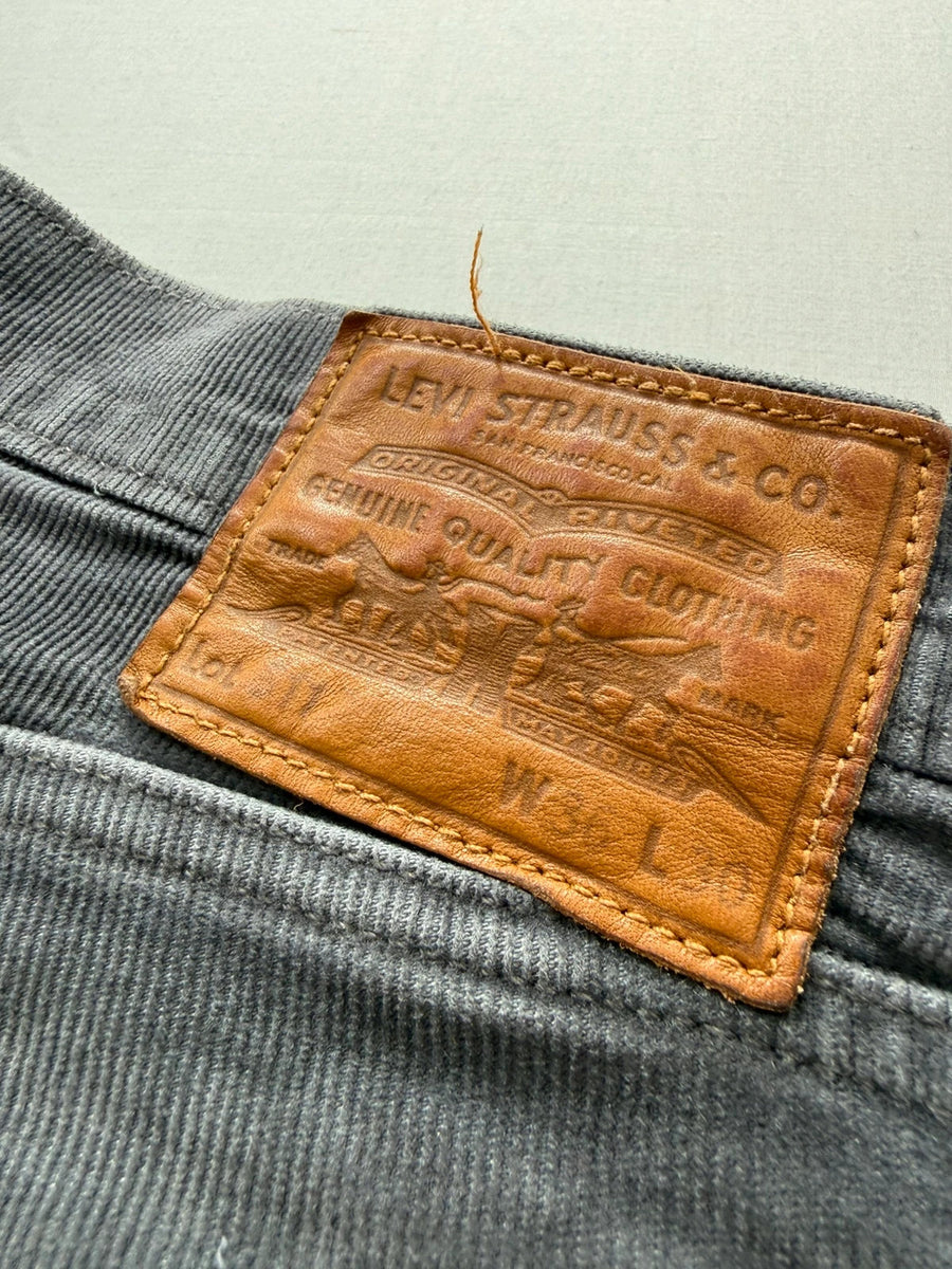 Levi's Premium 511 Slim Fit Corduroy Stretch Trousers Grey Mens • W36 L30