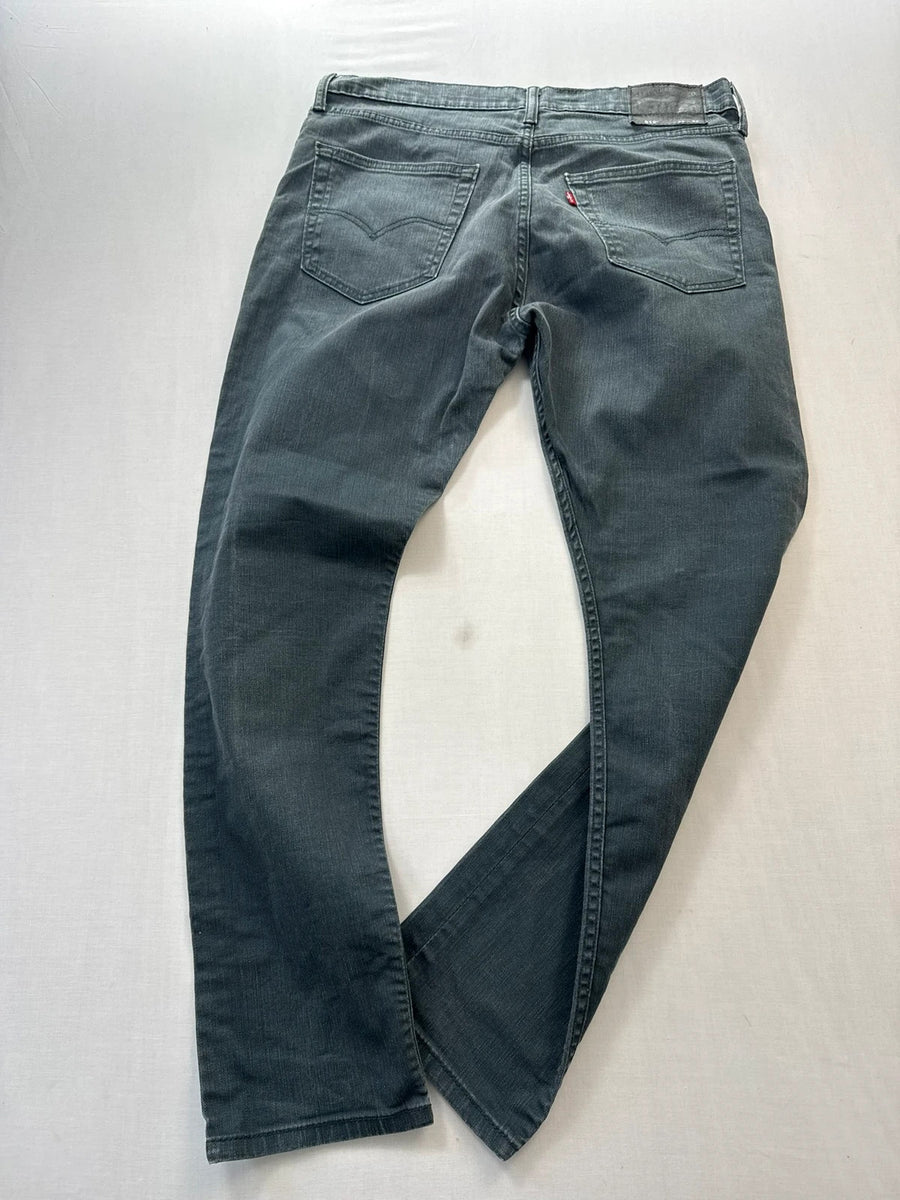 Levi's 512 Slim Tapered Fit Washed Grey Jeans Mens Stretch W36 L32