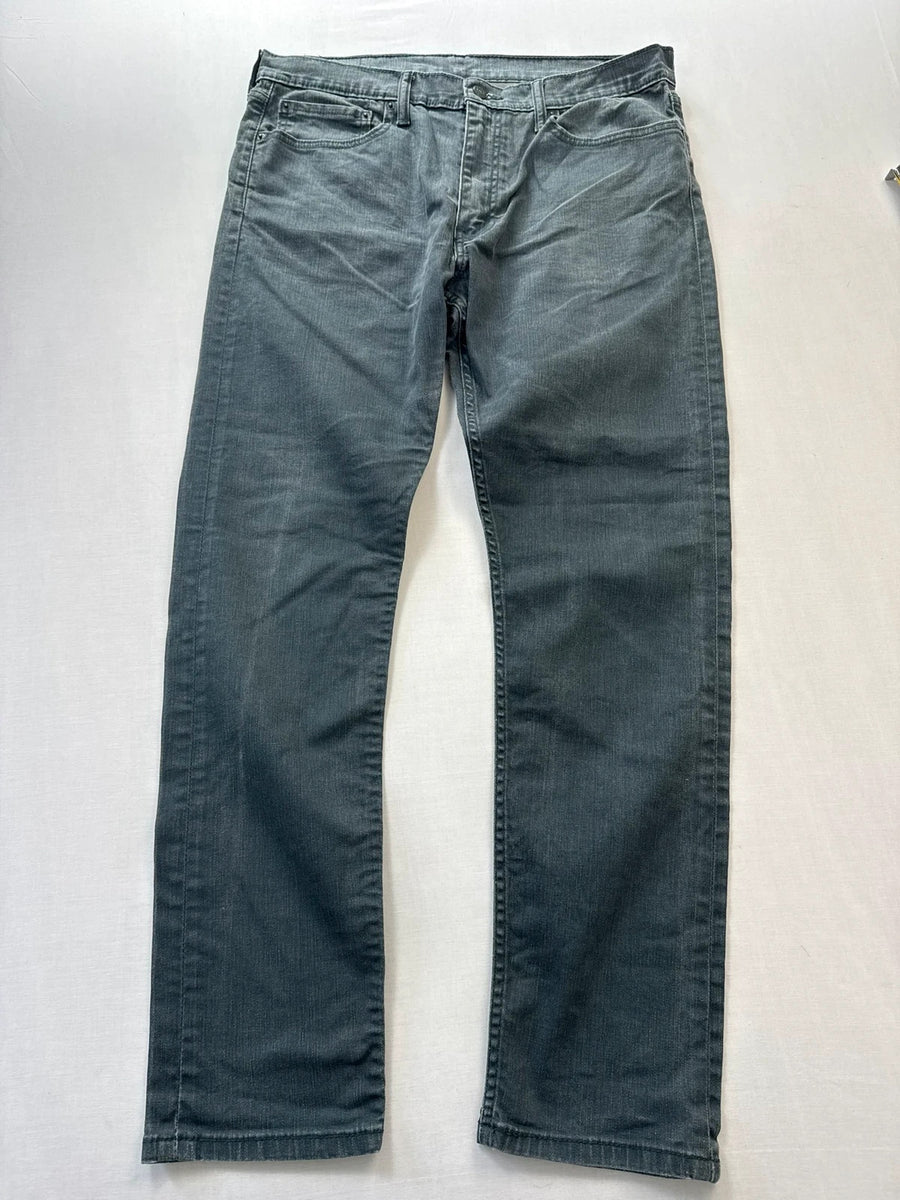 Levi's 512 Slim Tapered Fit Washed Grey Jeans Mens Stretch W36 L32