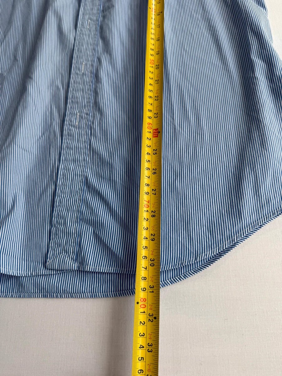 Ralph Lauren Long Sleeve Striped Cotton Shirt Blue Mens • Large / L