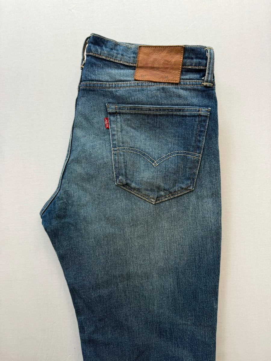 Levi's 511 White Oak Cone Denim Jeans Blue Stretch Mens • W36 L30