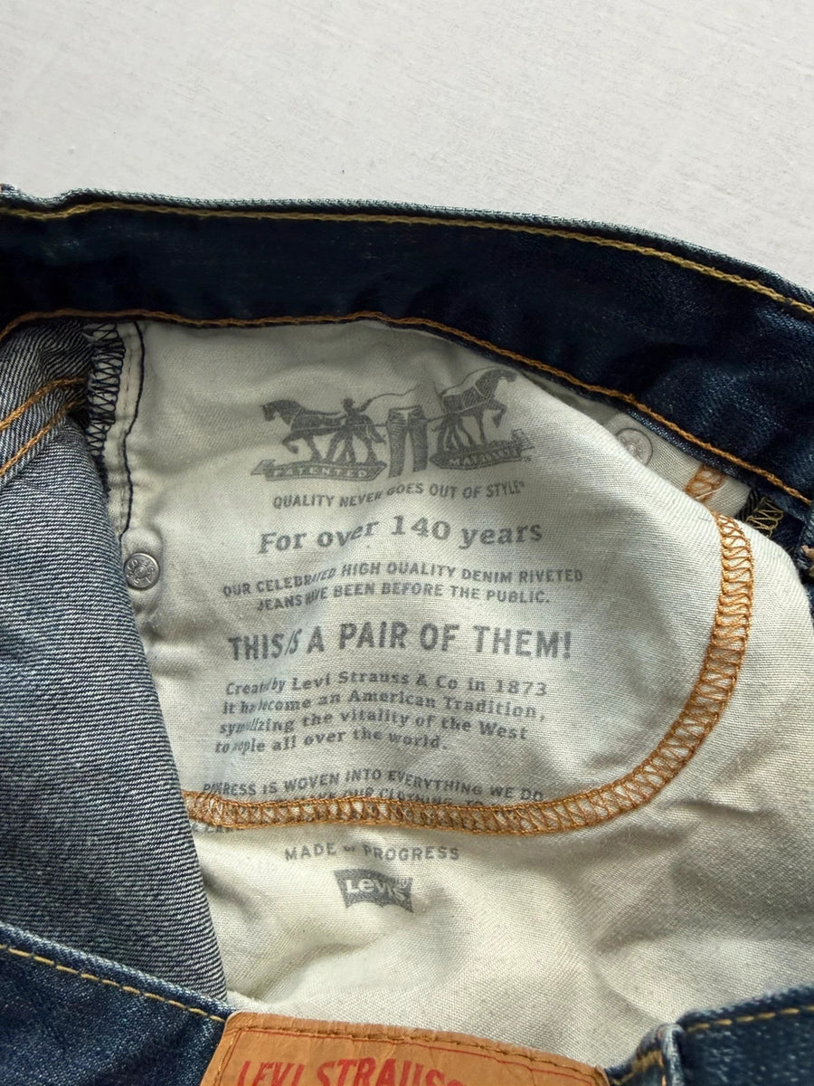 Levi's 511 Slim Fit Dark Indigo Blue Wash Jeans Mens • W34 L32