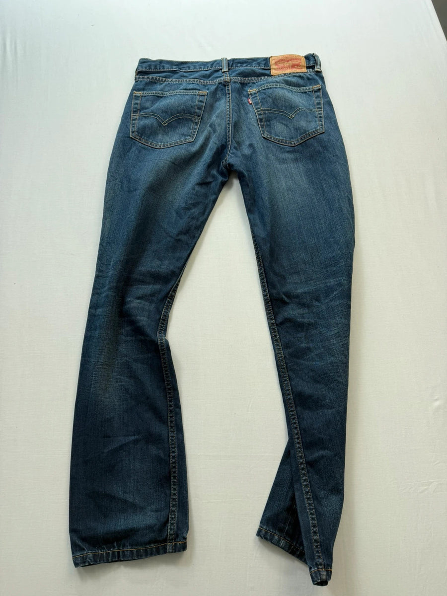 Levi's 511 Slim Fit Dark Indigo Blue Wash Jeans Mens • W34 L32