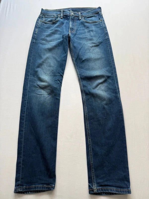 Levi's 502 Regular Tapered Fit Dark Wash Stretch Jeans Mens • W33 L34