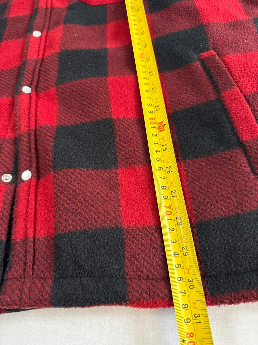 Dickies Buffalo Check Quilted Flannel Shirt Jacket Red Black Mens • 2XL / XXL