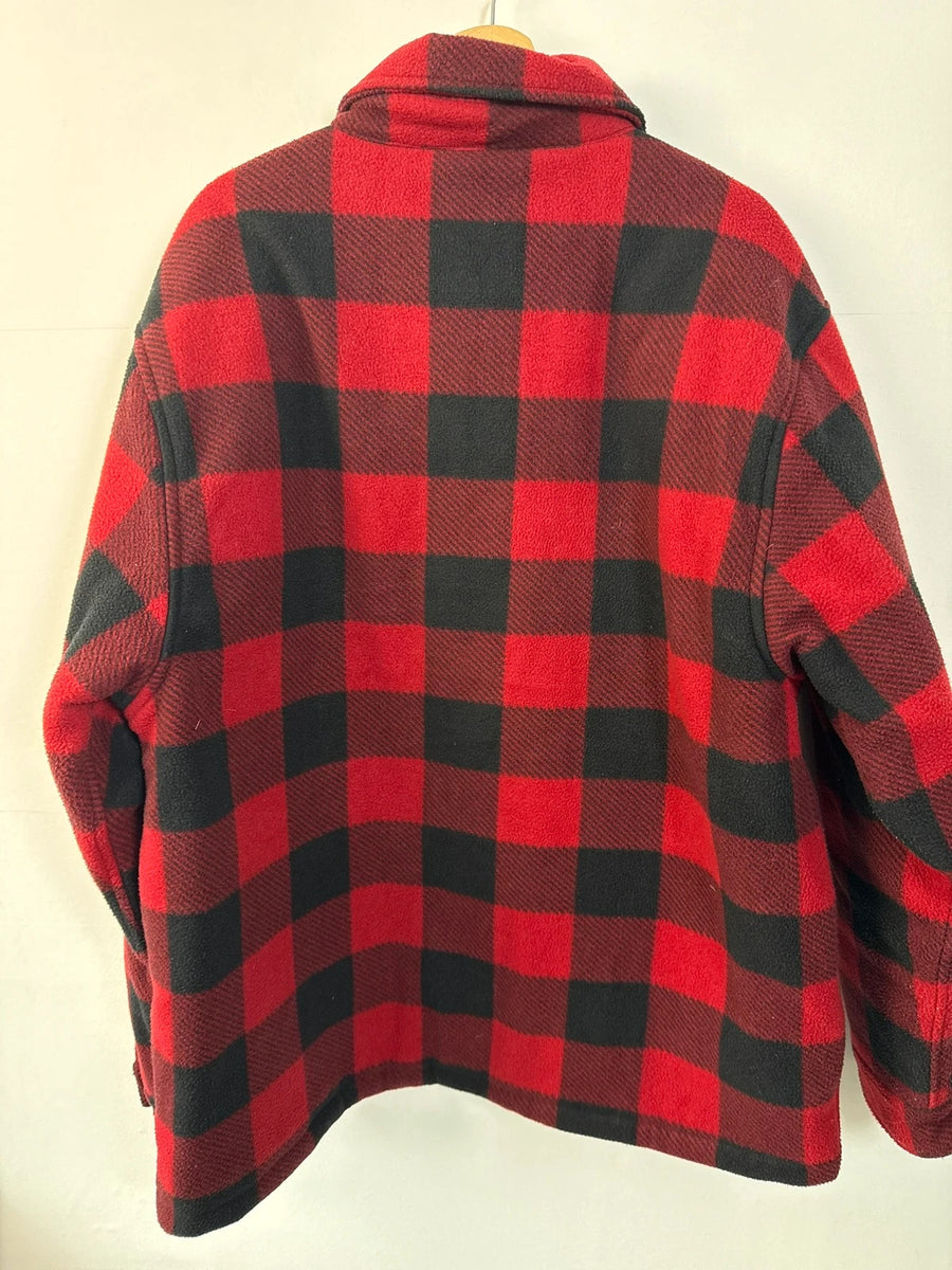 Dickies Buffalo Check Quilted Flannel Shirt Jacket Red Black Mens • 2XL / XXL
