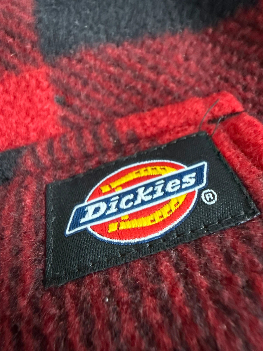 Dickies Buffalo Check Quilted Flannel Shirt Jacket Red Black Mens • 2XL / XXL