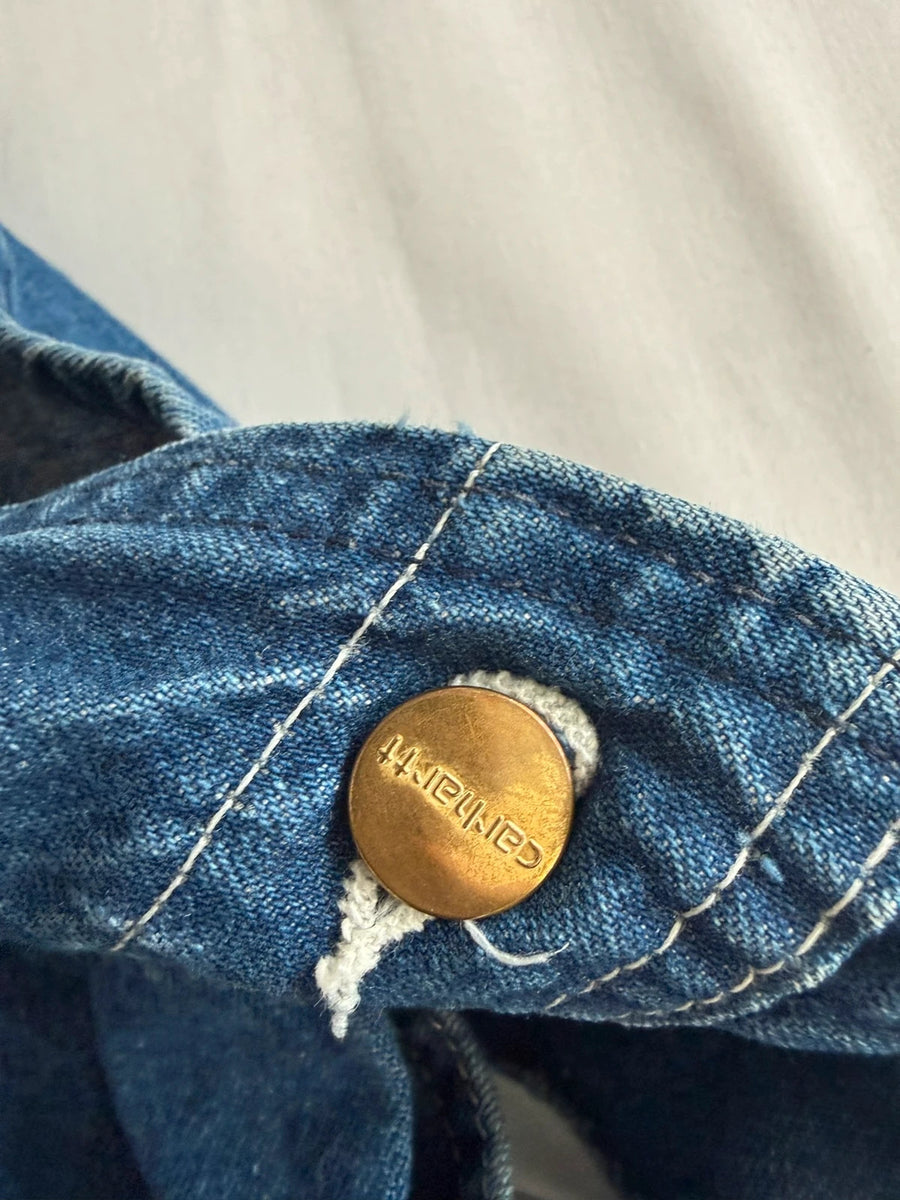 Carhartt Denim Bib Overalls Dungarees Blue Mens • W46 L30