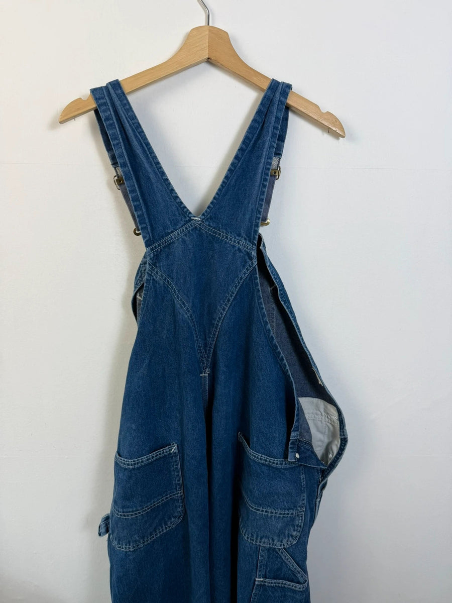 Carhartt Denim Bib Overalls Dungarees Blue Mens • W46 L30
