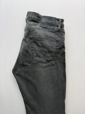 Levi's grey black slim fit jeans with classic five-pocket styling and back arcuate stitching.