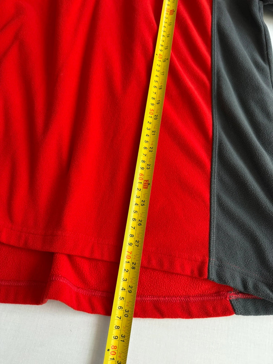 Berghaus Half Zip Microfleece Pullover Red-Grey Mens • XX-Large / XXL