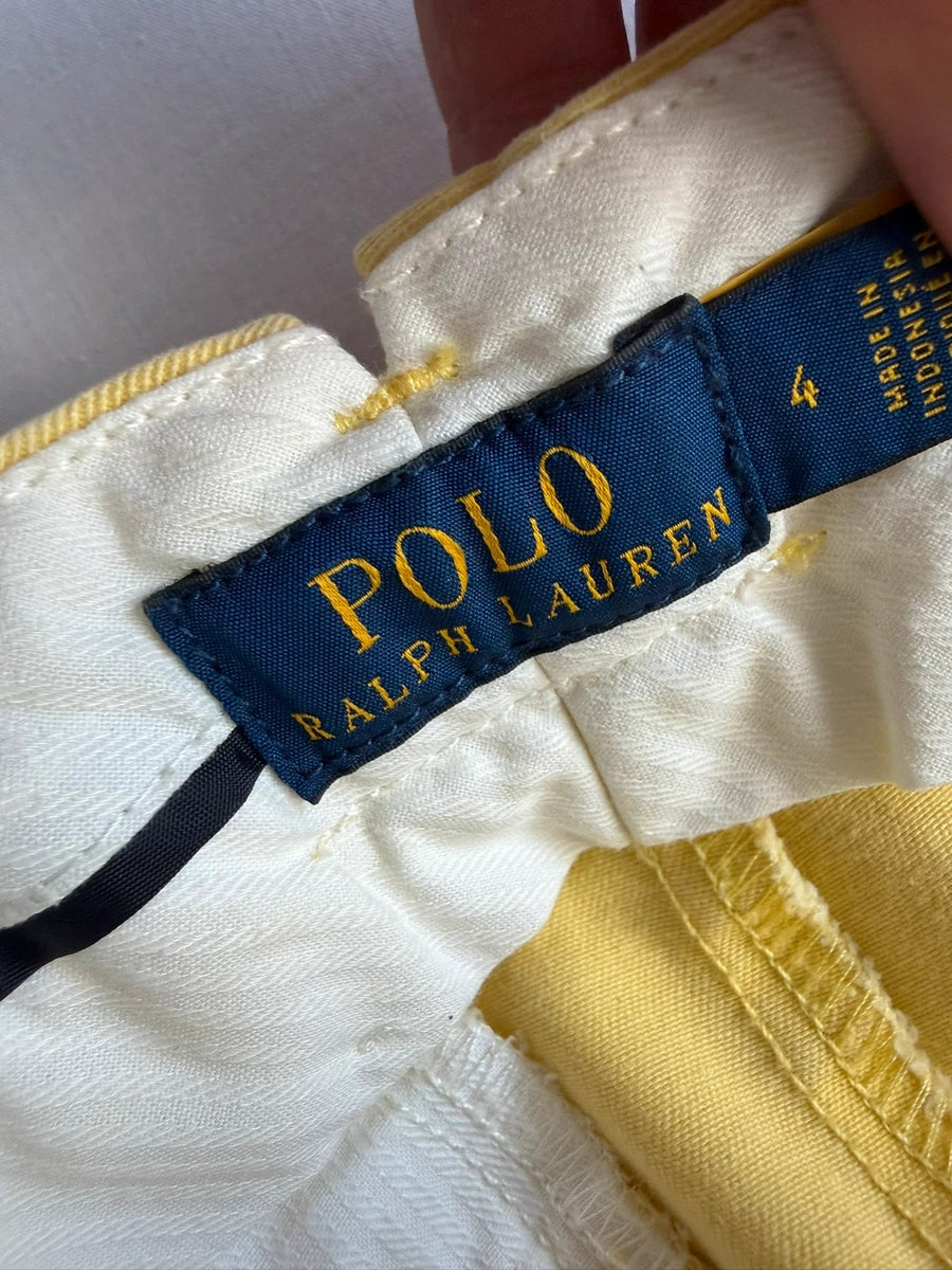 Polo Ralph Lauren Stretch Cotton Twill Chinos Yellow Womens US 4 / UK8 • W28 L28