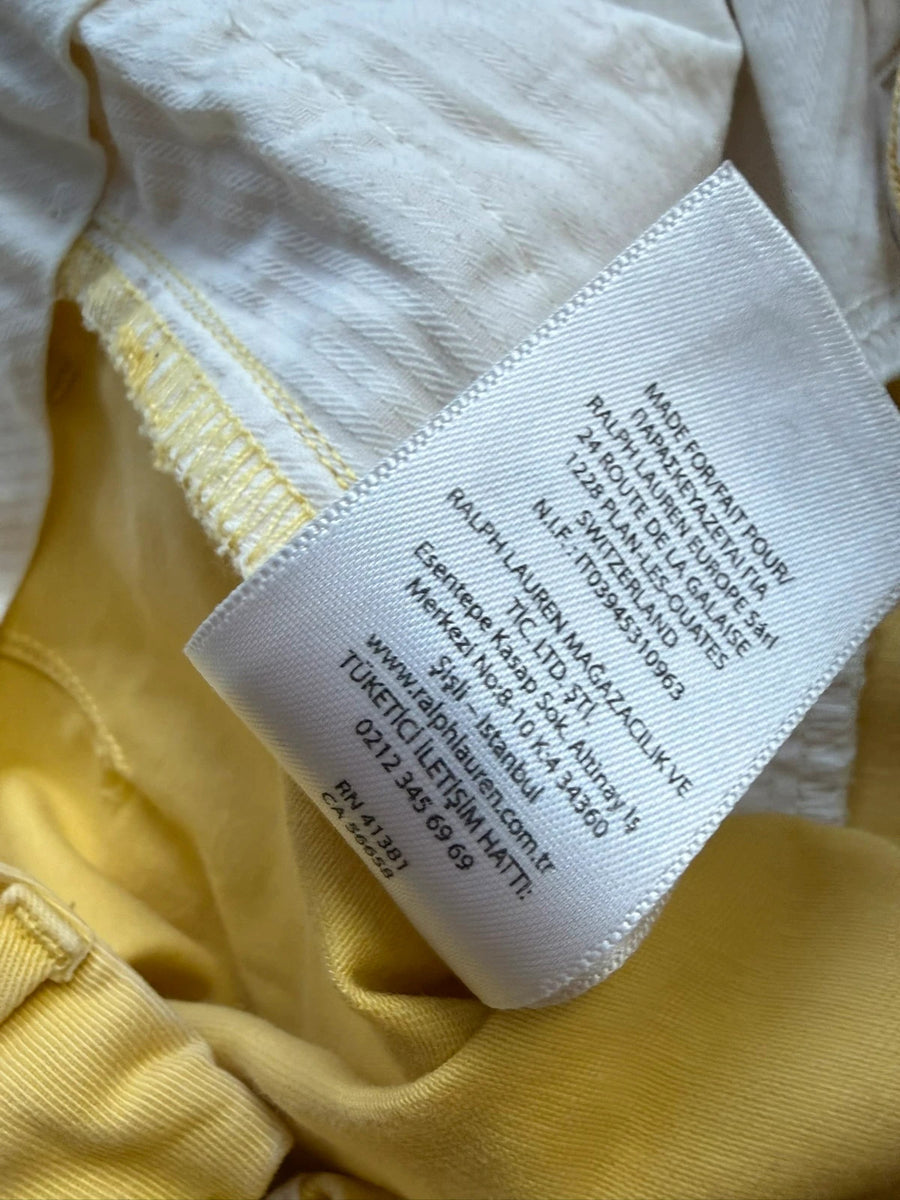 Polo Ralph Lauren Stretch Cotton Twill Chinos Yellow Womens US 4 / UK8 • W28 L28