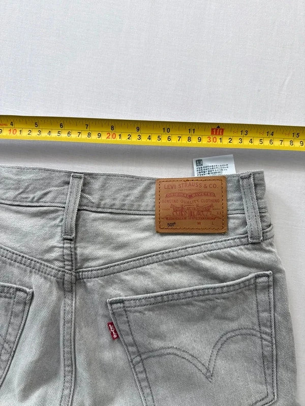 Levi's 501 Premium High Rise Straight Jeans Grey Womens • W26 L28 / UK8