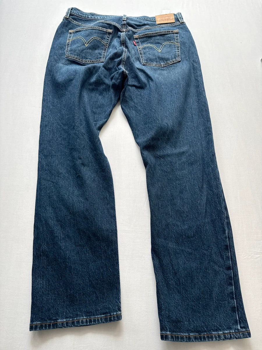 Levi's 501 Premium High Rise Straight Jeans Indigo Stretch Womens W34 L30 UK16