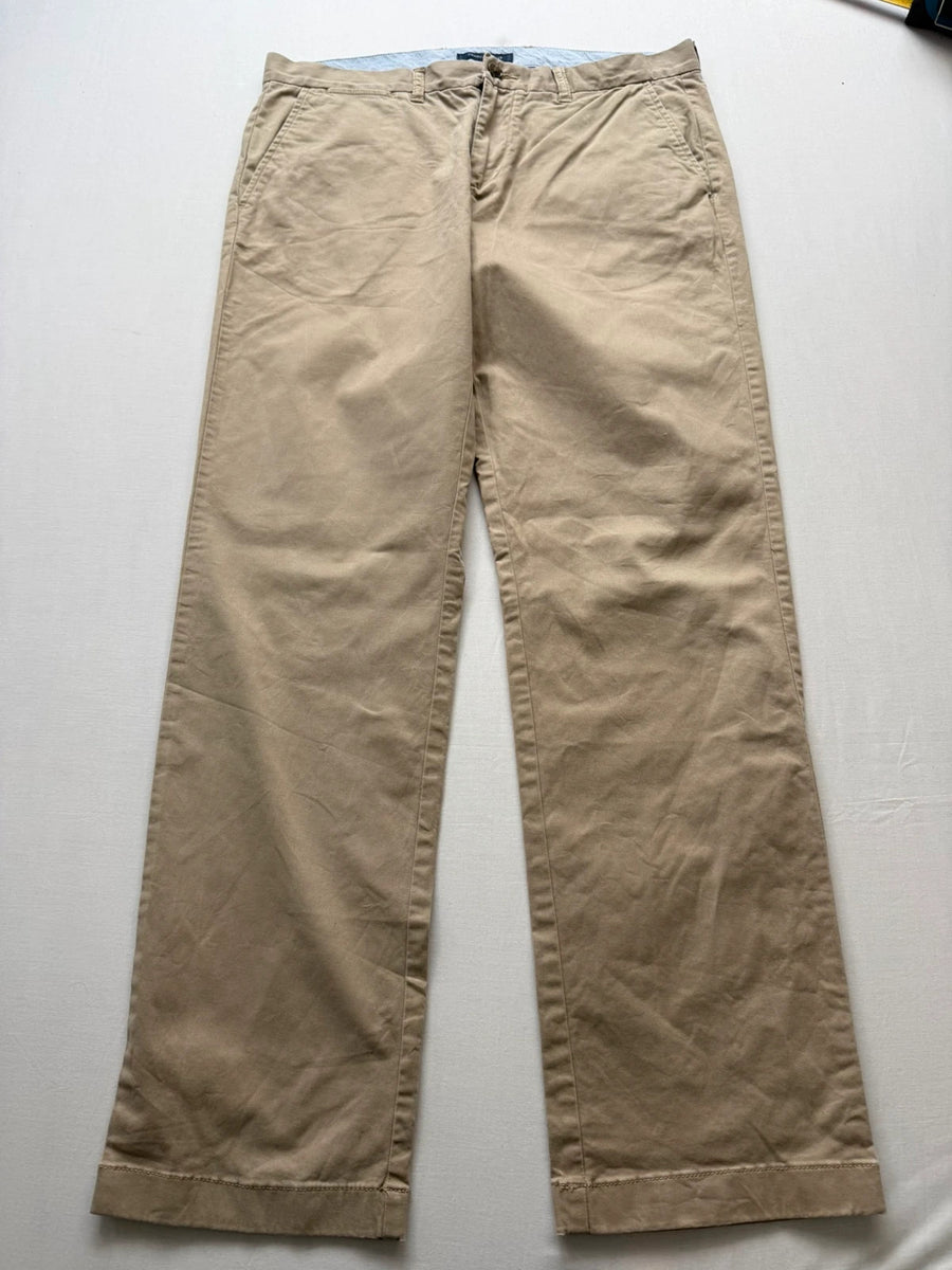 Tommy Hilfiger Straight Fit Chino Pants Stretch Beige Mens • W34 L32