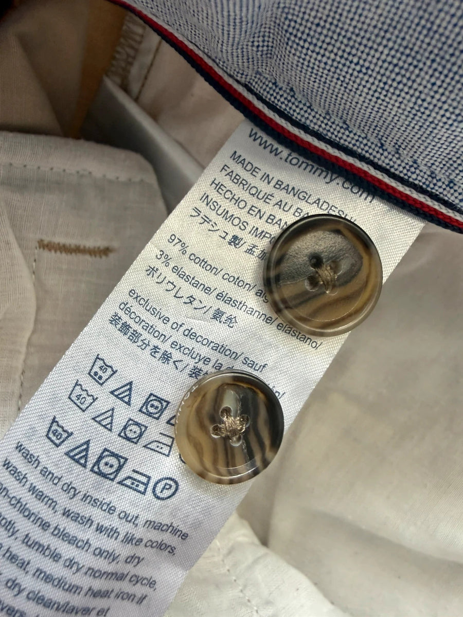 Tommy Hilfiger Straight Fit Chino Pants Stretch Beige Mens • W34 L32