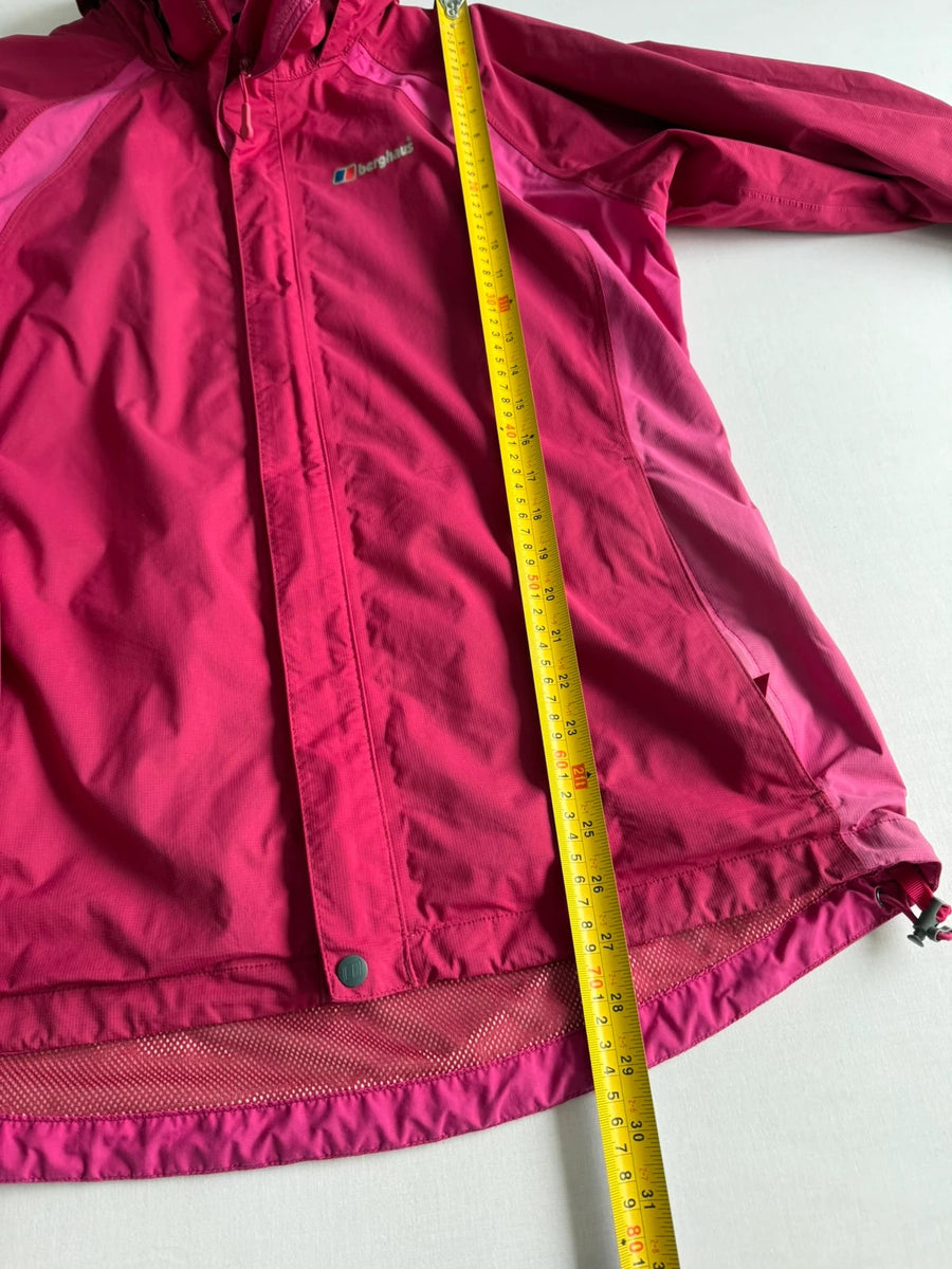 Berghaus AQ2 Waterproof Hooded Jacket Pink Womens • Size 16 / L